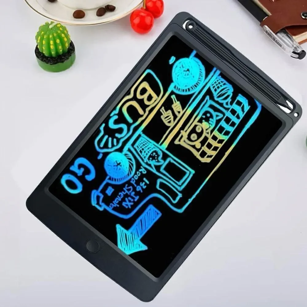 10” Black LCD Writing Tablet For Toddlers Doodle Drawing Board NIB